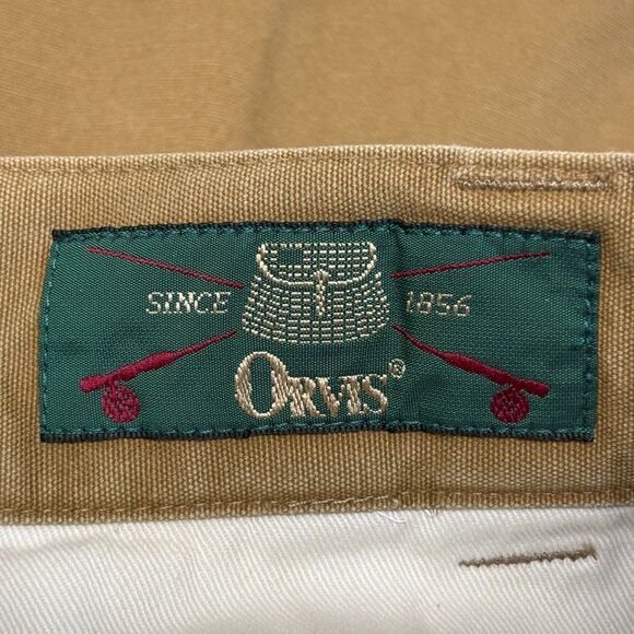 Vintage Orvis Men Khaki Canvas Field Work Pants Size 38 (38x31) Cotton D050 -1 - Picture 9 of 16